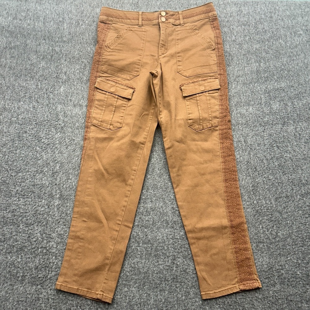 Democracy AbSolution Utility Cargo Pants Lace Brown 10 Boho Gorp Festival Cabin